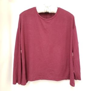 Burgundy Californian Stitch Pullover Sweater